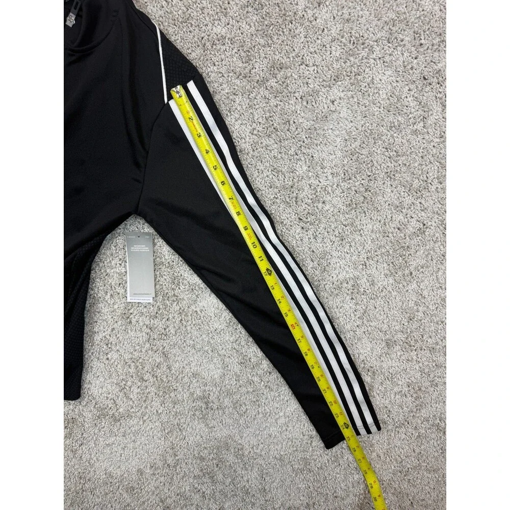 adidas AEROREADY Track Jacket XL Black White 3 Stripes Full Zip NWT